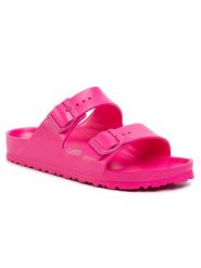 Birkenstock Klapki Arizona Eva 1015471 Różowy. Czerwone klapki damskie Birkenstock, bez wzorów, z syntetyku, bez obcasa, bez zapięcia. Za 249.99 zł.