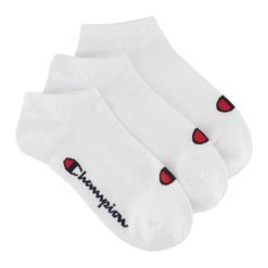 Skarpetki Unisex Z Logo Dla Dorosłych (zestaw 3 Sztuk). Białe skarpetki damskie Champion, bez wzorów. Za 63.99 zł.