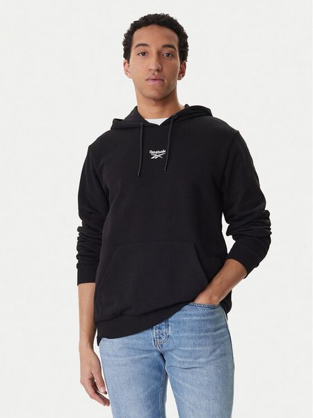 Reebok Bluza Babb RK25550CCM Czarny Regular Fit. Czarne bluzy męskie Reebok, m, bez wzorów, z bawełny, bez ramiączek, bez kaptura. Za 93.99 zł.