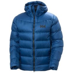 Kurtka puchowa Helly Hansen Glacier Down. Niebieskie kurtki męskie Helly Hansen, na lato, m, bez wzorów, z materiału, z kapturem. Za 1,397.50 zł.