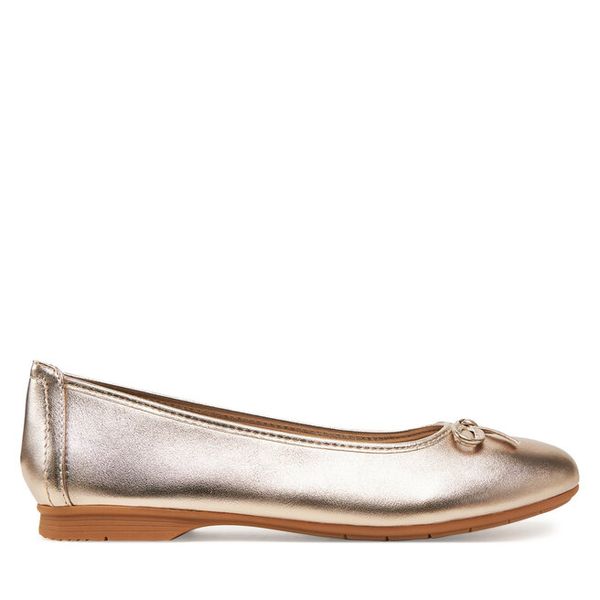 Baleriny Jana. Żółte balerinki damskie Jana, bez wzorów, bez obcasa, bez zapięcia. Za 79.99 zł.