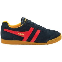 Sneakersy Gola Harrier. Czerwone buty sportowe męskie Gola, bez wzorów, z materiału, bez zapięcia. Za 445.00 zł.
