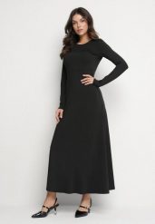 Czarna Rozkloszowana Sukienka z Wiskozą z Odkrytymi Plecami i Wiązaniem Irellisa. Czarne sukienki damskie Born2be, na co dzień, l, bez wzorów, z wiskozy, eleganckie, bez kołnierzyka, bez ramiączek, maxi, rozkloszowane. Za 129.99 zł.