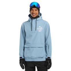 Kurtka snowboardowa męska W3 Prags. Niebieskie kurtki męskie SIROKO, l, bez wzorów, z softshellu, bez kaptura, narciarskie. W wyprzedaży za 256.95 zł.