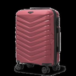 Walizka kabinowa Wings PHOENIX 2.0 polipropylen 20" WINE RED. Czerwone walizki damskie Wings, bez wzorów, z materiału. Za 189.90 zł.