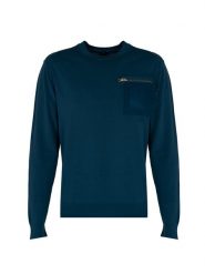 Diesel Sweter "Navajo" | A02179-0SCAB | Mężczyzna | Niebieski. Niebieskie swetry męskie Diesel, m, bez wzorów, z bawełny, eleganckie, bez kołnierzyka, bez ramiączek. W wyprzedaży za 349.00 zł.