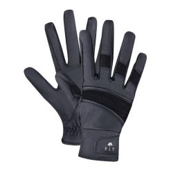Skórzane rękawiczki jeździeckie ELT Magnetize Winter. Czarne rękawiczki męskie ELT, bez wzorów, z elastanu. Za 161.00 zł.