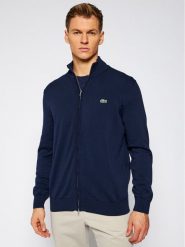 Lacoste Bluza AH1957 Granatowy Classic Fit. Niebieskie bluzy męskie Lacoste, m, bez wzorów, z bawełny, bez ramiączek, bez kaptura. Za 699.99 zł.