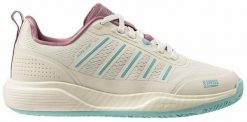 Padel shoes for ladies K-SWISS ULTRA COURT PADEL white/lilas EU37. Białe obuwie sportowe damskie K-SWISS, bez wzorów, bez zapięcia. Za 527.17 zł.