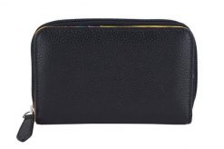Portfel skórzany BARBERINI'S czarny WB-009-1. Czarne portfele damskie Barberinis, ze skóry. Za 169.99 zł.