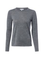 Brookshire Sweter z dzianiny merino Kobiety Wełna szary, L. Szare swetry nierozpinane damskie brookshire, l, bez wzorów, z dzianiny, klasyczne, bez kołnierzyka, bez ramiączek. Za 249.95 zł.