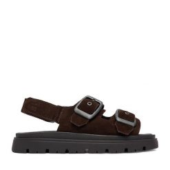 Sandały G-Star Raw. Brązowe sandały damskie G-Star Raw, bez wzorów, bez obcasa, na płaskiej podeszwie, bez zapięcia. Za 269.99 zł.