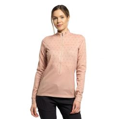 Bluza narciarska damska Maloja Copper. Brązowe bluzy damskie Maloja, na zimę, s, bez wzorów, sportowe, bez ramiączek, bez kaptura. Za 289.99 zł.