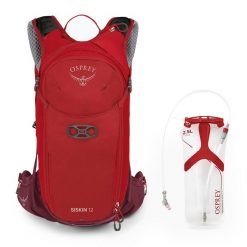 Plecak rowerowy męski Osprey Siskin. Czerwone plecaki męskie Osprey, bez wzorów, sportowe. W wyprzedaży za 539.40 zł.