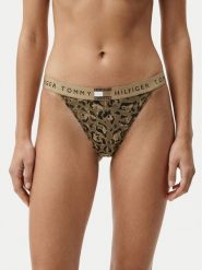 Tommy Hilfiger Stringi UW0UW06499 Beżowy. Brązowe majtki damskie Tommy Hilfiger, z bawełny. Za 99.99 zł.