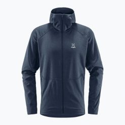 Bluza trekkingowa męska Haglöfs Skuta Hood. Niebieskie bluzy męskie Haglöfs, l, bez wzorów, bez kaptura, trekkingowe. Za 361.64 zł.