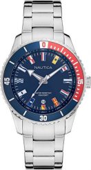 Zegarek Nautica Zegarek męski Nautica NAPPBS022 srebrny. Szare zegarki męskie Nautica, bez wzorów, srebrne. Za 529.00 zł.