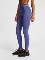 Legginsy damskie Hummel Te Fundamental. Niebieskie legginsy damskie Hummel, bez wzorów, z dzianiny. Za 246.00 zł.