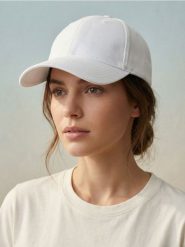 Bawełniana czapka z daszkiem - biały. Białe czapki damskie Sinsay, bez wzorów, z bawełny. Za 9.99 zł.