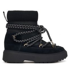 Śniegowce Tommy Hilfiger. Czarne śniegowce damskie Tommy Hilfiger, bez zapięcia. Za 649.99 zł.