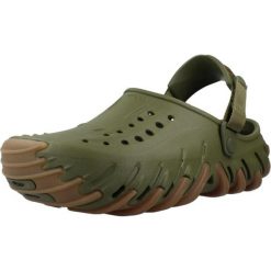 Sandały CROCS SANDALIA ECHO GUM RO CLOG Zielony. Zielone sandały męskie Crocs, bez wzorów, z syntetyku, bez zapięcia. Za 386.99 zł.