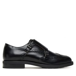 Półbuty Tommy Hilfiger. Czarne buty wizytowe męskie Tommy Hilfiger, bez wzorów, bez obcasa, bez zapięcia. Za 529.99 zł.