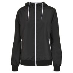 Kurtka Damska Z Recyklingu Windrunner. Czarne kurtki sportowe damskie BUILD YOUR BRAND, xl, bez wzorów, bez ramiączek, bez kaptura, trekkingowe. Za 217.99 zł.