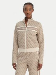 Guess Bluza V6GQ06 K2957 Beżowy Regular Fit. Brązowe bluzy damskie Guess, l, z aplikacjami, z bawełny, bez ramiączek, bez kaptura. Za 474.99 zł.