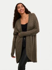Kaffe Kardigan Kaemria 10506359 Khaki Regular Fit. Brązowe kardigany damskie Kaffe, xs, bez wzorów, z syntetyku, bez kołnierzyka. Za 189.99 zł.