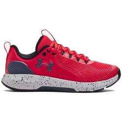 Męskie Buty Sportowe Charged Commit 3. Czerwone buty sportowe męskie Under Armour, bez wzorów, bez zapięcia, na fitness i siłownię. Za 327.00 zł.