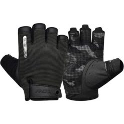 Rękawiczki gimnastyczne T2 - Half Finger - Czarny – S. Czarne rękawiczki męskie RDX SPORTS, bez wzorów. Za 89.99 zł.