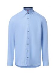 Finshley & Harding koszula biznesowa Mężczyźni Slim Fit Bawełna niebieski, 44. Niebieskie koszule męskie Finshley & Harding, m, bez wzorów, z bawełny, biznesowe, bez kołnierzyka, bez ramiączek. Za 199.95 zł.