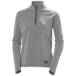 Bluza damska z zamkiem 1/2 Helly Hansen Tyri. Szare bluzy damskie Helly Hansen, bez wzorów, eleganckie, bez ramiączek, bez kaptura. Za 417.50 zł.