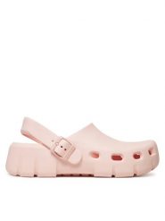 Birkenstock Klapki Birki Flow Eva 1029564 Różowy. Czerwone klapki damskie Birkenstock, bez wzorów, z tworzywa sztucznego, bez obcasa, bez zapięcia. Za 249.99 zł.