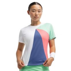 Damska koszulka techniczna do gry w padla z krótkim rękawem Padel Siroko Pesar. Bluzki damskie SIROKO, bez wzorów, z tkaniny, sportowe, bez kołnierzyka, bez ramiączek. Za 105.00 zł.