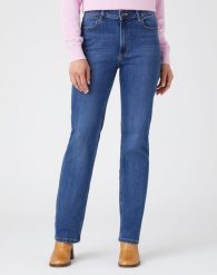 WRANGLER STRAIGHT DAMSKIE SPODNIE JEANSOWE JEANSY HUDSON W20TB940T 112141245. Jeansy damskie Wrangler, bez wzorów, z jeansu. Za 189.99 zł.