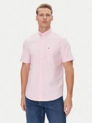 Tommy Hilfiger Koszula Heritage MW0MW36272 Różowy Regular Fit. Czerwone koszule męskie Tommy Hilfiger, m, bez wzorów, z bawełny, bez kołnierzyka, bez ramiączek. Za 199.99 zł.