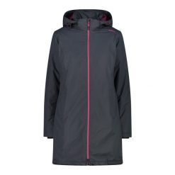 Płaszcz damski turystyczne CMP 32Z1406. Szare płaszcze damskie CMP, l, bez wzorów, sportowe, bez kołnierzyka, bez kaptura. W wyprzedaży za 349.99 zł.