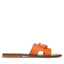 Klapki Liu Jo. Brązowe klapki damskie Liu Jo, bez wzorów, bez obcasa, bez zapięcia. Za 349.99 zł.
