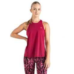 T-shirt bez rękawów Damski Gravitate Top. Czerwone koszulki sportowe damskie Dare 2B, l, bez wzorów, bez kołnierzyka, bez ramiączek. Za 42.99 zł.