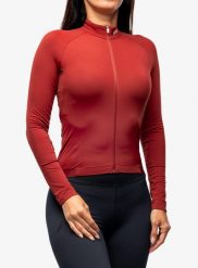 Bluza rowerowa damska POC W Ambient Thermal Jersey. Czerwone bluzy damskie POC, na zimę, xs, bez wzorów, z elastanu, bez ramiączek, bez kaptura. Za 685.75 zł.