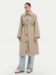 Barbour Trencz LSP0212SN11 Beżowy Regular Fit. Brązowe płaszcze damskie Barbour, bez wzorów, z bawełny, bez kołnierzyka, bez kaptura. Za 1,089.00 zł.