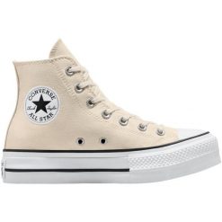 Sneakers Converse Chuck Taylor All Star Lift. Białe obuwie sportowe damskie Converse, bez wzorów, z syntetyku, bez zapięcia. W wyprzedaży za 319.25 zł.