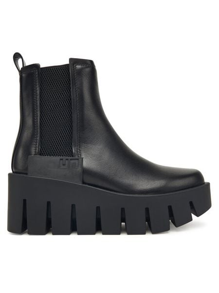 United Nude Botki Grip Chelsea Lo IV 109580116 Czarny. Czarne botki damskie United Nude, bez wzorów, ze skóry, bez obcasa, na koturnie, bez zapięcia. Za 1,389.00 zł.