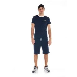 Męski garnitur Academy. Niebieskie garnitury męskie LEONE 1947 APPAREL, l, bez wzorów, z dresówki, sportowe. W wyprzedaży za 139.75 zł.