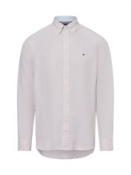 Tommy Hilfiger koszula casual z zawartością lnu Mężczyźni Regular Fit Bawełna beżowy, XXL. Brązowe koszule męskie Tommy Hilfiger, m, bez wzorów, z bawełny, casualowe, bez kołnierzyka, bez ramiączek. Za 279.95 zł.