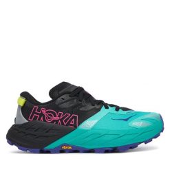 Buty do biegania Hoka. Czarne obuwie sportowe damskie HOKA, bez wzorów, bez zapięcia, do biegania. Za 749.99 zł.