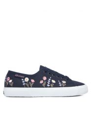 Superga Tenisówki 3750 Flower Embroidery Leggera S8161ZW Granatowy. Niebieskie trampki i tenisówki damskie Superga, bez wzorów, z materiału, bez zapięcia. Za 299.99 zł.