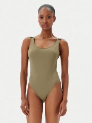 Calvin Klein Swimwear Strój kąpielowy KW0KW02859 Zielony. Zielone stroje kąpielowe damskie Calvin Klein Swimwear, l, bez wzorów, z syntetyku. Za 219.99 zł.
