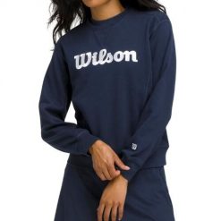 Bluza damska Wilson. Niebieskie bluzy damskie Wilson, l, bez wzorów, z materiału, eleganckie, bez ramiączek, bez kaptura. Za 278.35 zł.